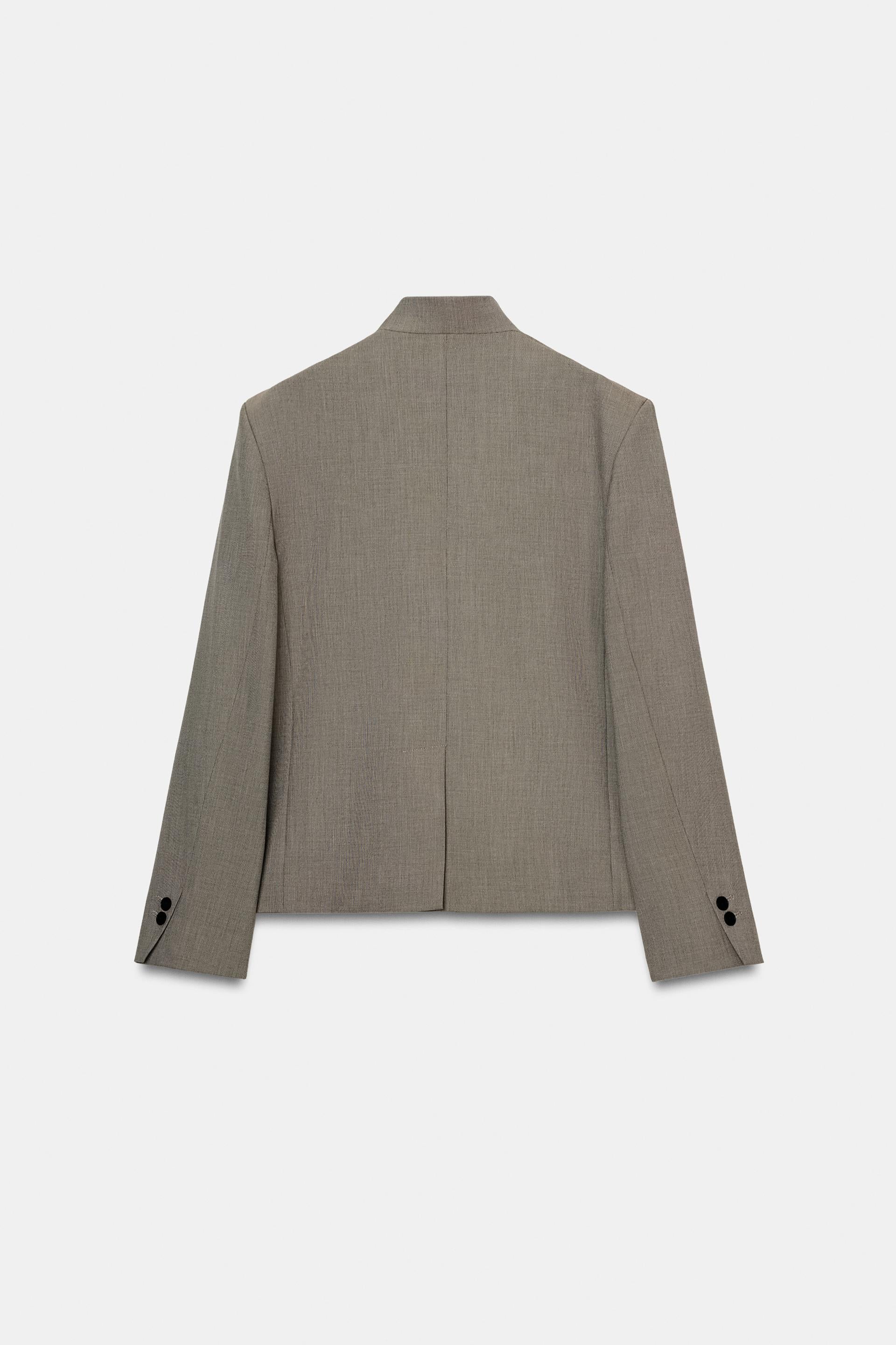 Zara HIGH NECK BLAZER ZW COLLECTION