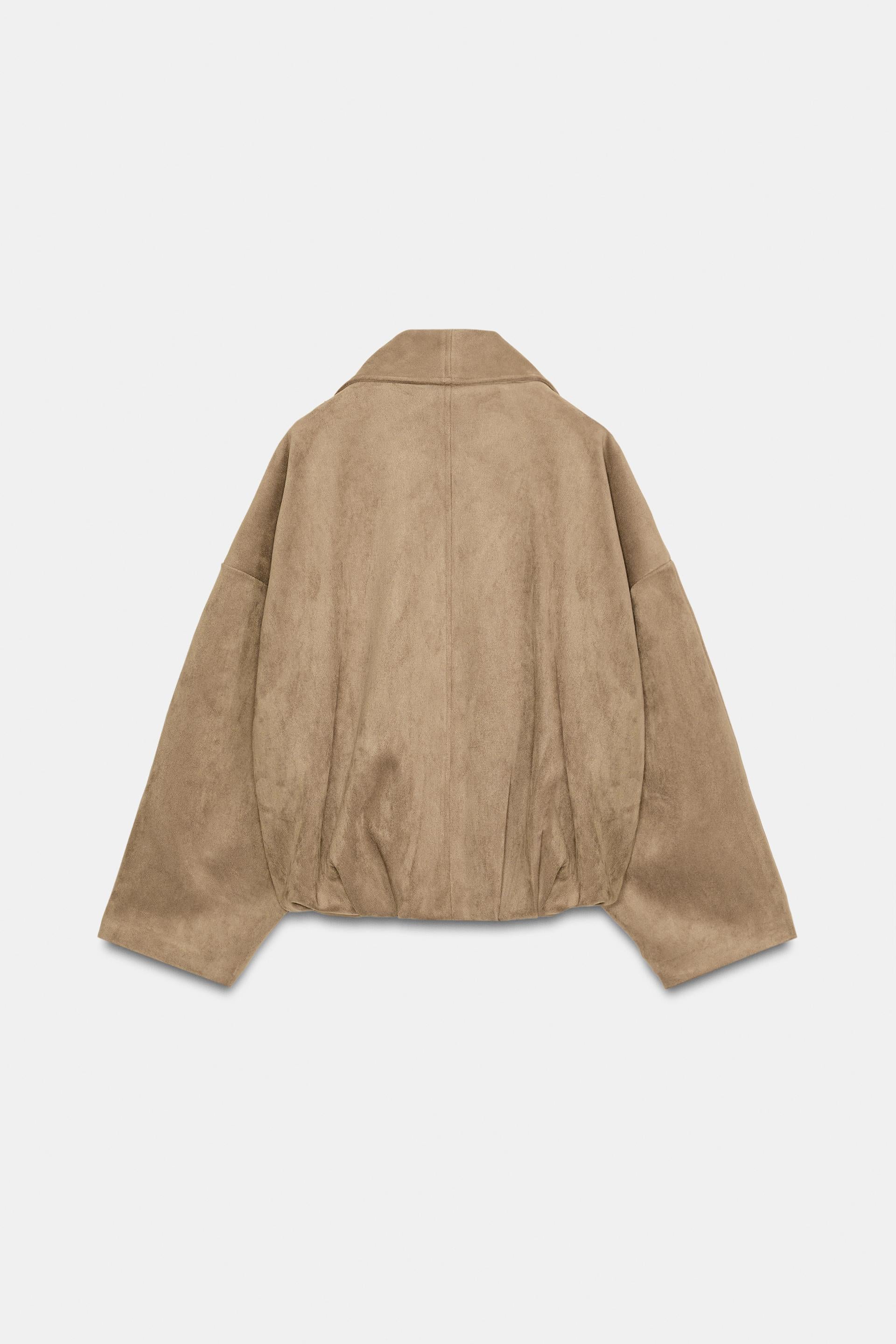 Zara WRAPOVER FAUX SUEDE JACKET