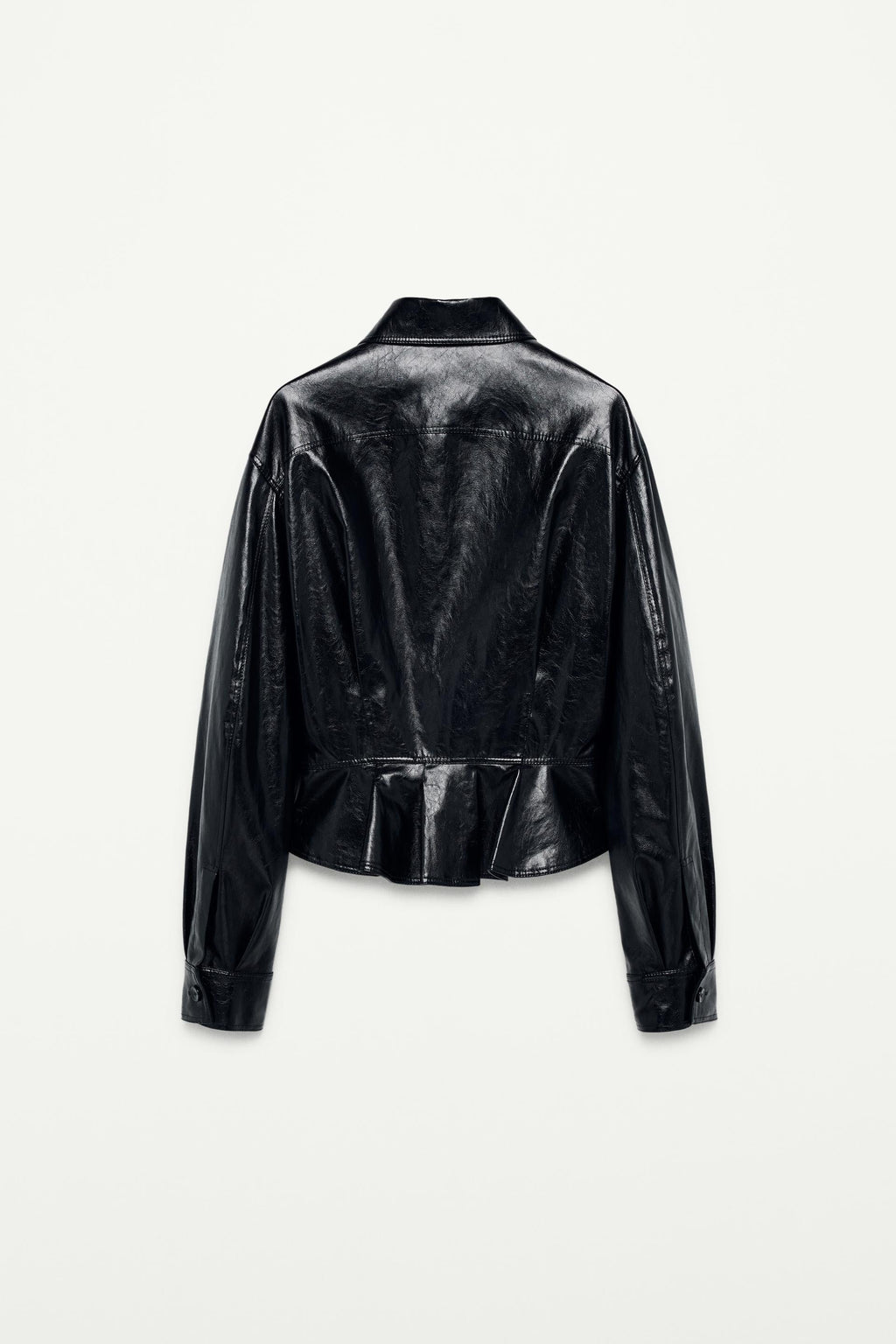 Zara FAUX LEATHER PEPLUM JACKET-THE ITEM ZARA WOMAN