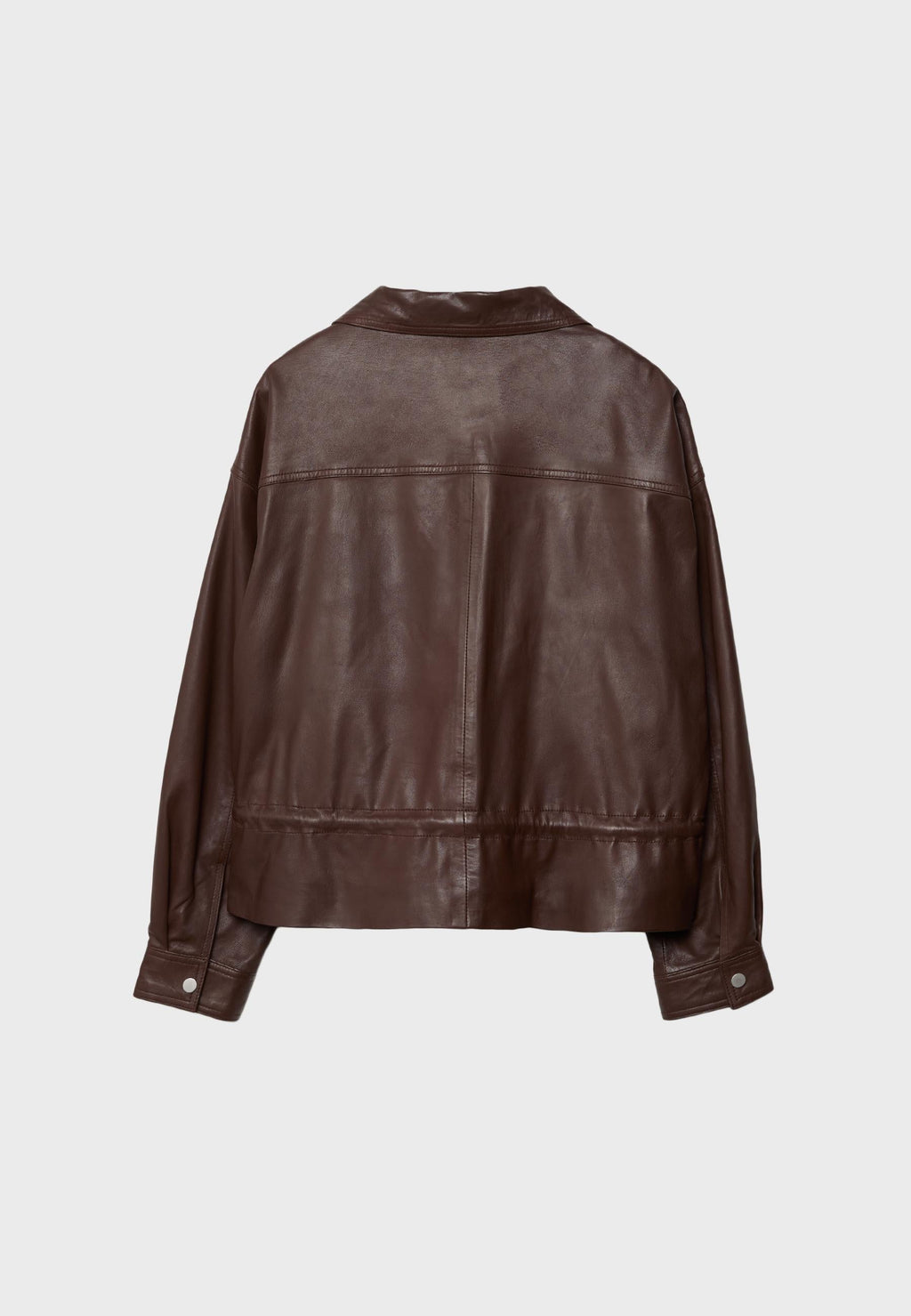 Stradivarius LEATHER JACKET WITH ADJUSTABLE POCKETS