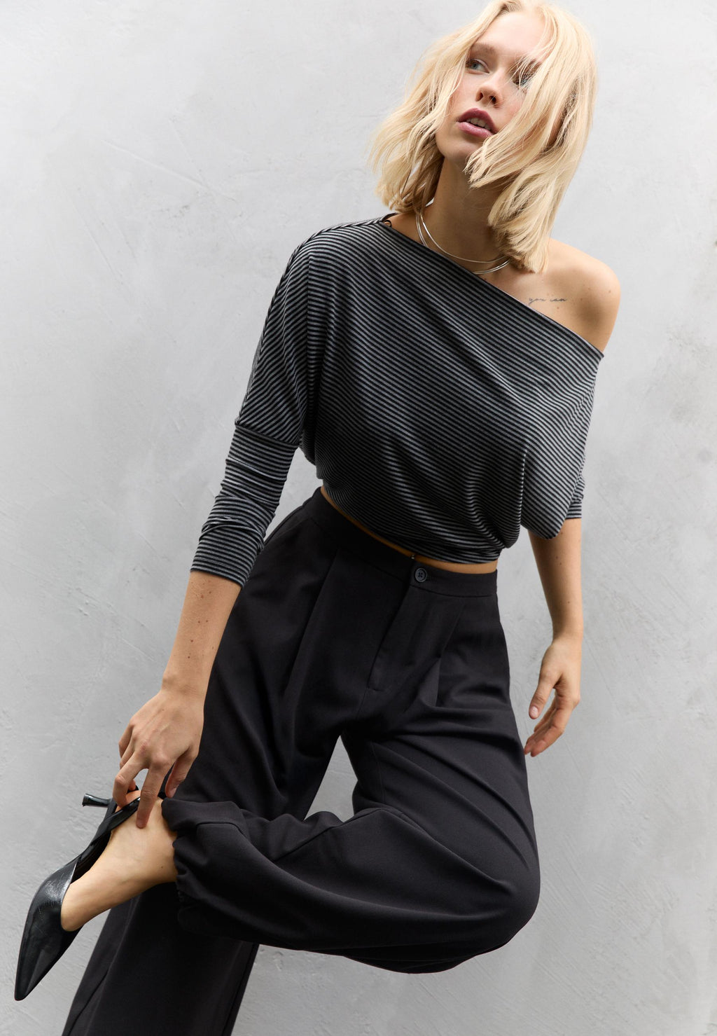 Stradivarius SMART BALLOON FIT TROUSERS