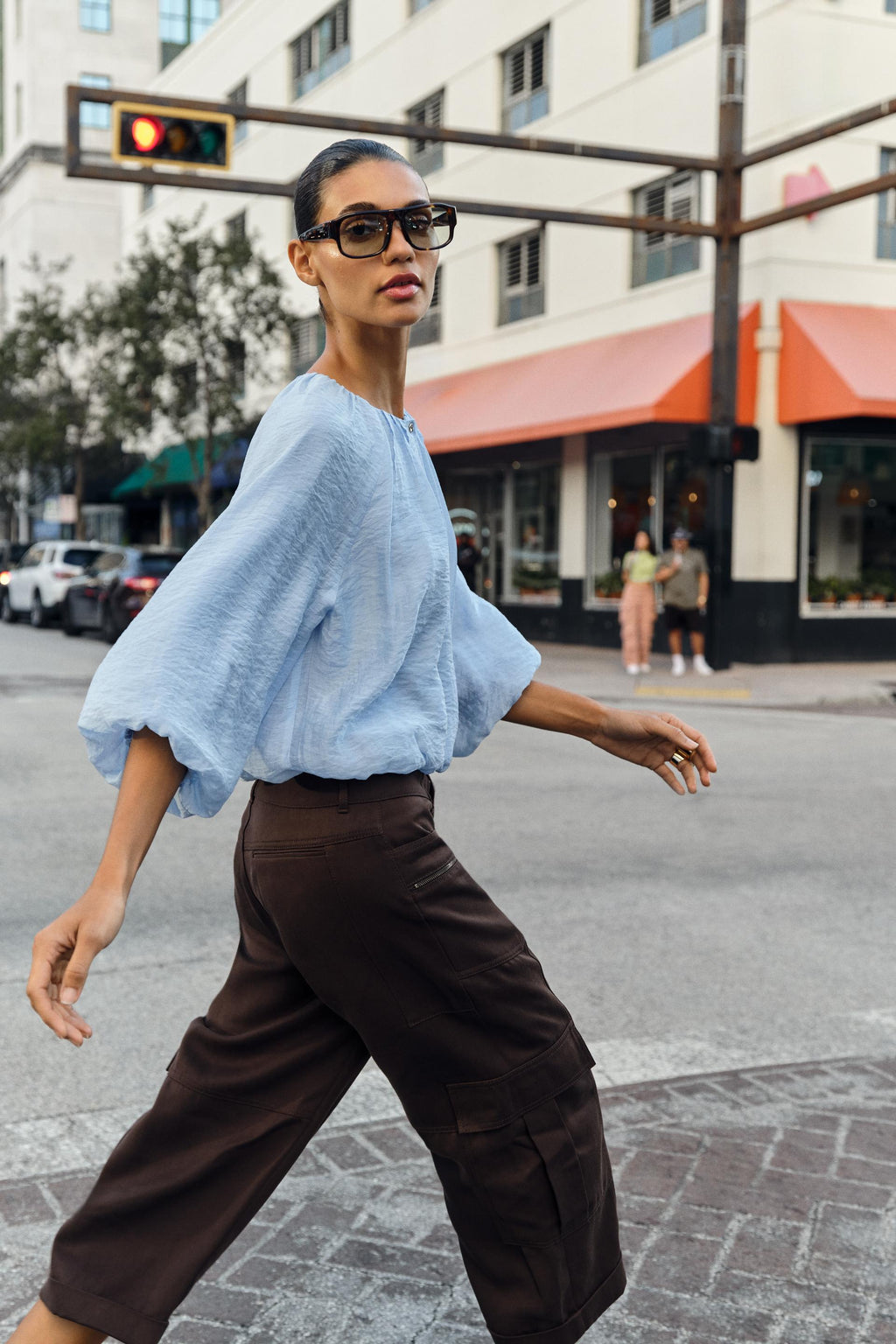 Zara FLOWING BALLOON BLOUSE
