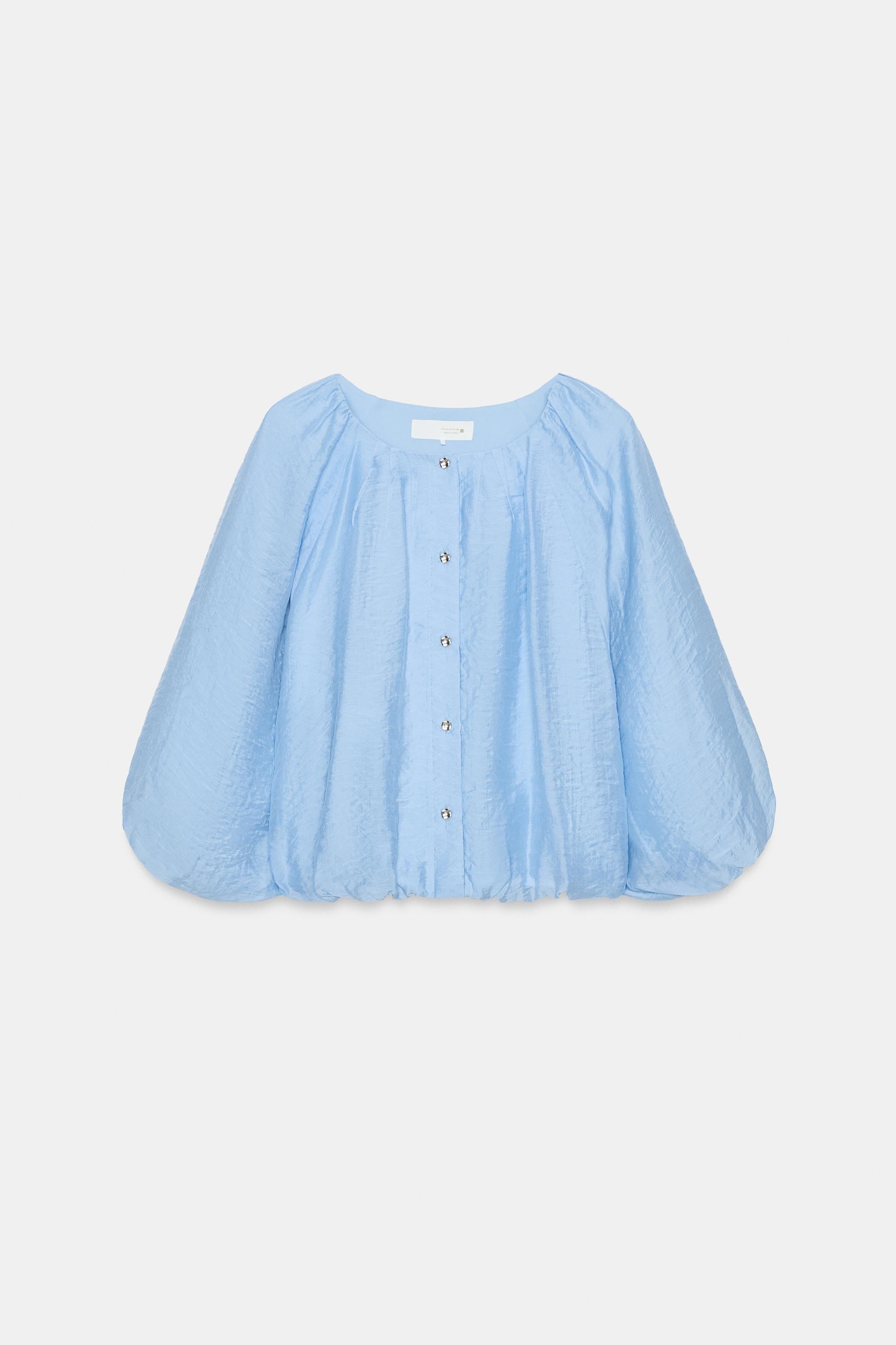 Zara FLOWING BALLOON BLOUSE